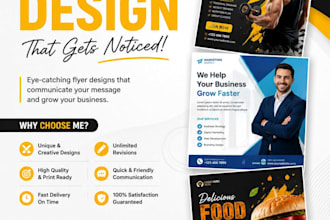 design professional flyer, poster or bronchure