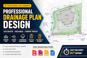 design professional drainage plan grading plan and stormwater site plan