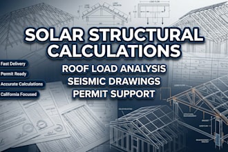 solar structural calculations roof load analysis seismic drawings for canada