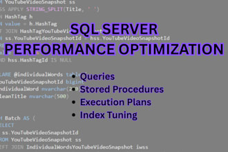 optimize sql server queries and stored procedures