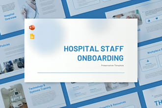 hospital medical staff onboarding training deck google slide powerpoint design