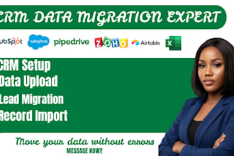 migrate data from excel and CSV to CRM systems