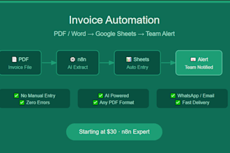 automate invoice data extraction from PDF to google sheets