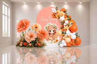 create a custom party decor mockup and event visualization