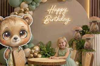 create custom event backdrop mockups