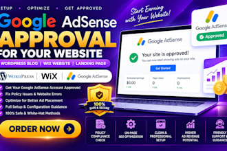 create google adsense approval for wordpress blog wix website landing page