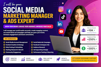 be your social media marketing manager and ads expert