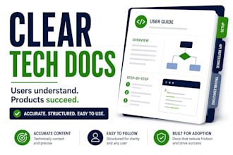 write technical documentation for ai and saas products