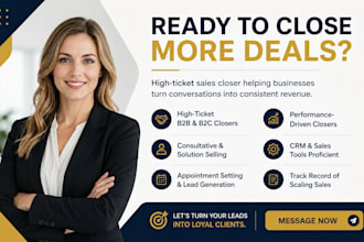 be high ticket commission based sales closer salesperson agent b2b salescloser