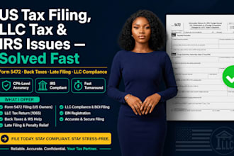 file your US tax return, llc tax, late filing, irs issues and form 5472