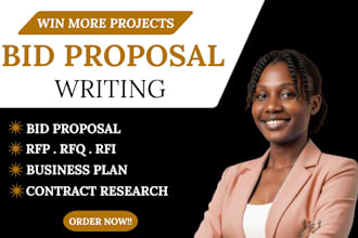 write winning bid proposal, bid proposal writing, business plan for your project