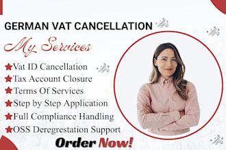 cancel german vat id and tax account with full compliance
