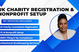 do UK charity registration, nonprofit, charity setup, bookkeeping , hmrc filing
