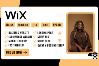design wix website redesign wix website build wix business website fix wix edit
