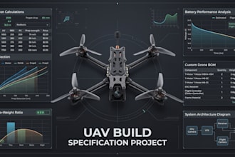 create a custom drone bom, component selection, and build specification for uav