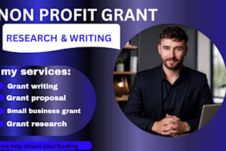 do non profit grant writing research and grant proposal within 24hours