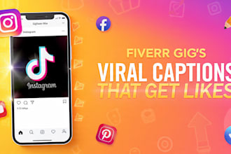 write catchy instagram and tiktok captions with hashtags