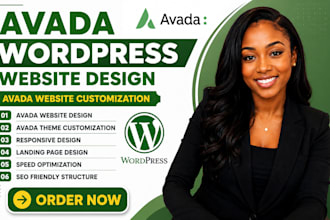 design and customize a responsive avada wordpress theme website
