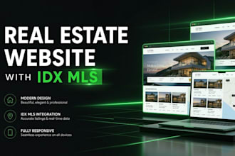 create a luxury real estate broker website with mls idx search integration