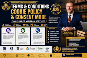 write terms conditions cookie policy and consent mode compliance