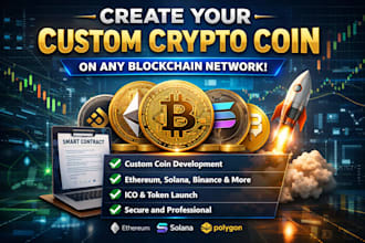 build and deploy your crypto coin on eth, solana, or any network