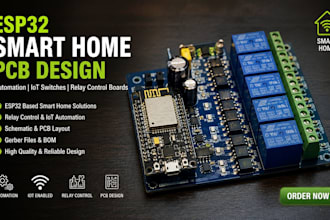 do smart home esp32 pcb for iot automation, smart switch,  relay control systems