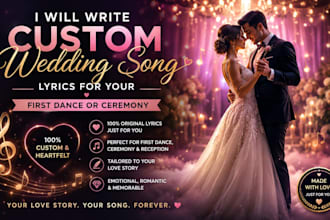 write custom wedding song lyrics for your first dance or ceremony