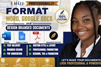 professionally format word, google docs and design branded documents