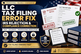 correct llc tax filing errors, irs rejection and compliance issues