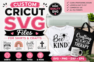 design custom cricut svg files for shirts and crafts