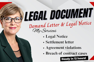 draft a divorce settlement demand letter, separation paperwork as a US attorney