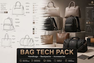 create bag tech pack, backpack, handbag tech pack and accessories