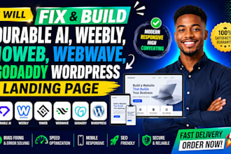 fix and build durable ai, 10web ai website, webwave wordpress landing page, seo