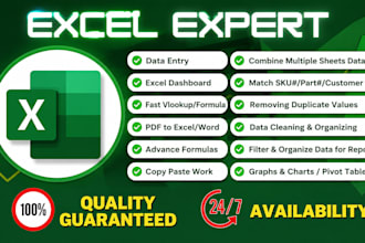 be your excel expert for data analysis and automation