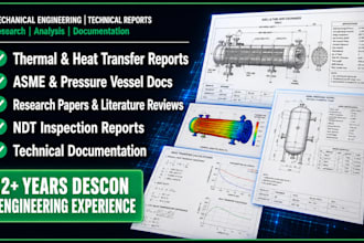 do mechanical engineering technical report, research documentation and analysis