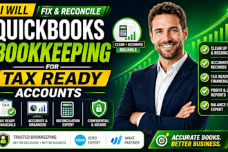fix and reconcile quickbooks bookkeeping for tax ready accounts