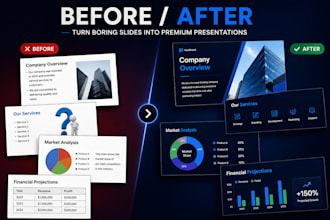 create a pitch deck presentation design
