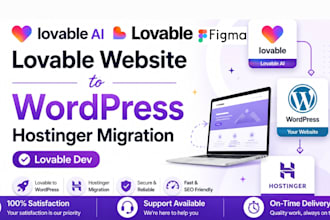 lovable ai, design lovable website to wordpress hostinger migration loveable dev