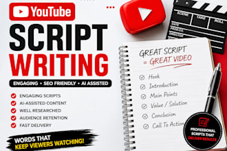 write engaging ai youtube scripts and copywriting content