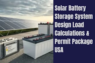 solar battery storage system design load calculations and permit package USA