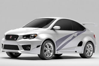design realistic 3d car models, 3d vehicle design, 3d truck model, low poly car