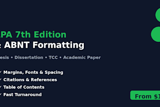 format your academic paper in apa 7th edition or abnt standards