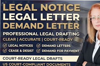 prepare legal demand letter and legal notice