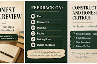give honest feedback on your story