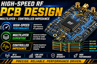 design high speed rf, multilayer, and controlled impedance pcb layout