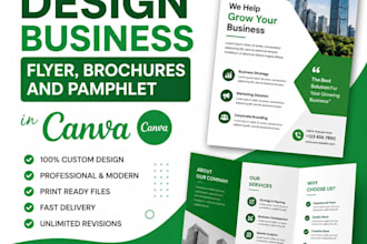 design professional flyer, brochure and pamphlet in canva