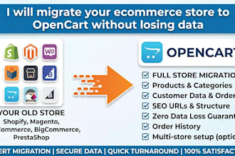 migrate your ecommerce store to opencart without losing data