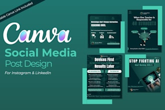 design scroll stopping canva instagram and linkedin posts