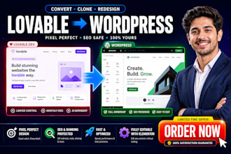 convert lovable ai to wordpress elementor pixel perfect copy clone website