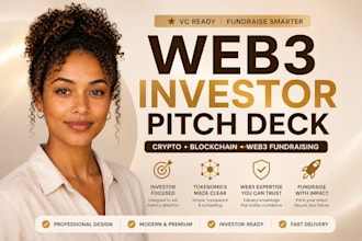 develop web3 investor deck for venture capital, angel investors, crypto funds
